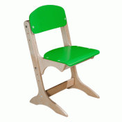 Plywood children chair "Antoshka", painted back and seat, height groups №1-3